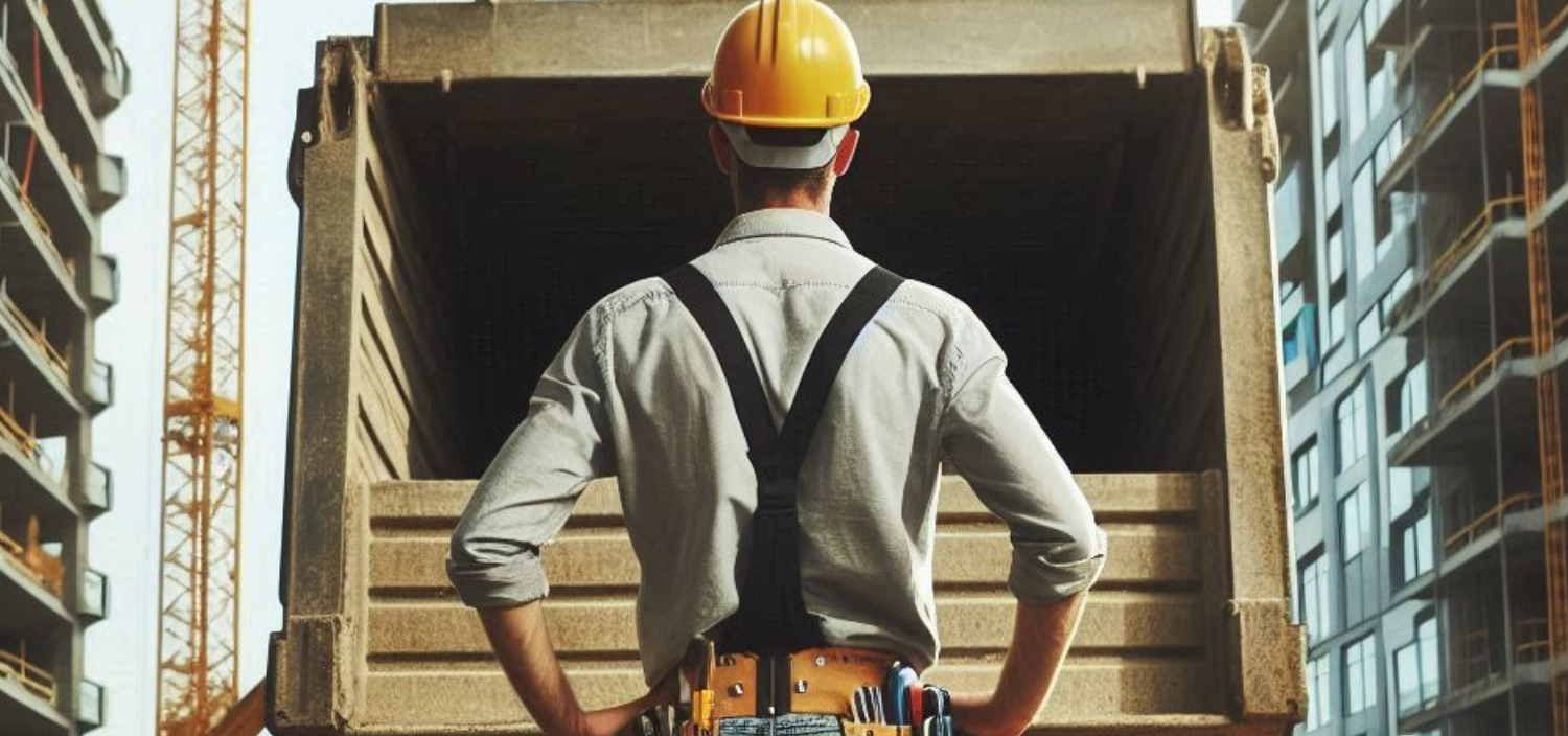 man standing behind a truck